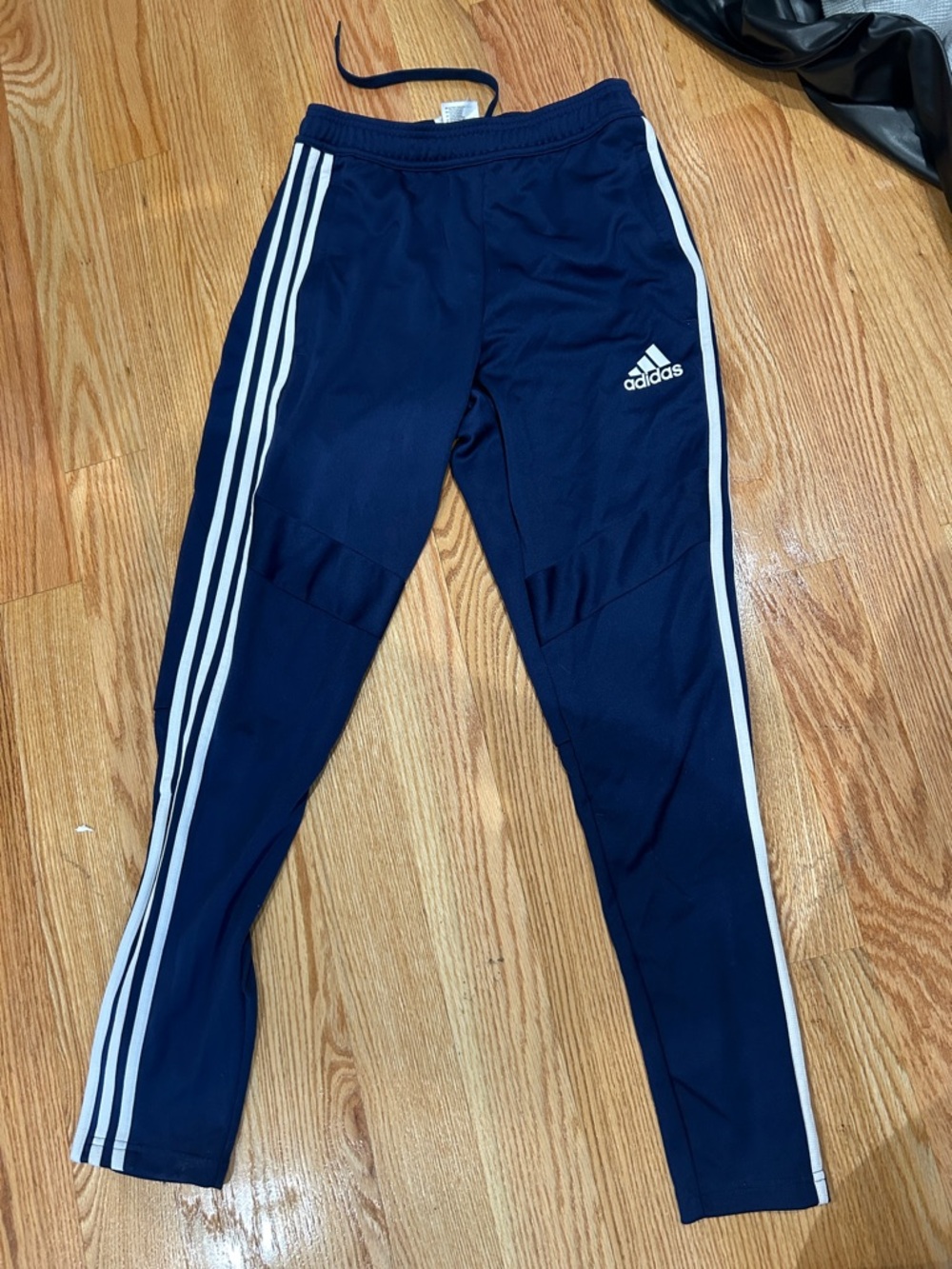 adidas Navy Blue Jogger Pants with White Side Stripes